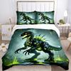 3pcs Bedding Set DinoBot Cyberdinosaur Includes 1 Comforter + 2 Pillowcases, Without Pillow Inserts, Soft Comfortable, Lightweight Breathabl