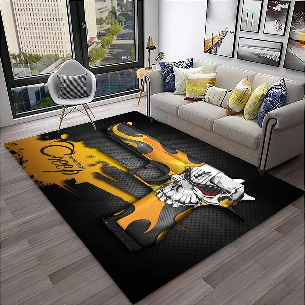 Gun Knife USP,AK,M4,AWP,Rifle Pistol Cartridge Carpet Rug for Home Living Room Bedroom Sofa Doormat Decor,kid Non-slip Floor Mat