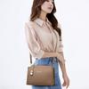 Damen Schwarz PU-Leder Umhängetasche, Kleine Lässige Schulterhandtasche mit Metallschnalle, Tägliche Geldbörse