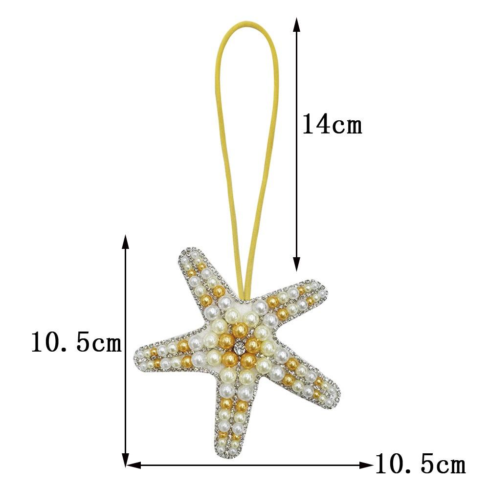 

Creativity Diy Craft Pendant Starfish Bead Pendant 3d Exquisite Pearl Rhinestone Pendant Multipurpose Simple Bag Charm For Gift жовтий