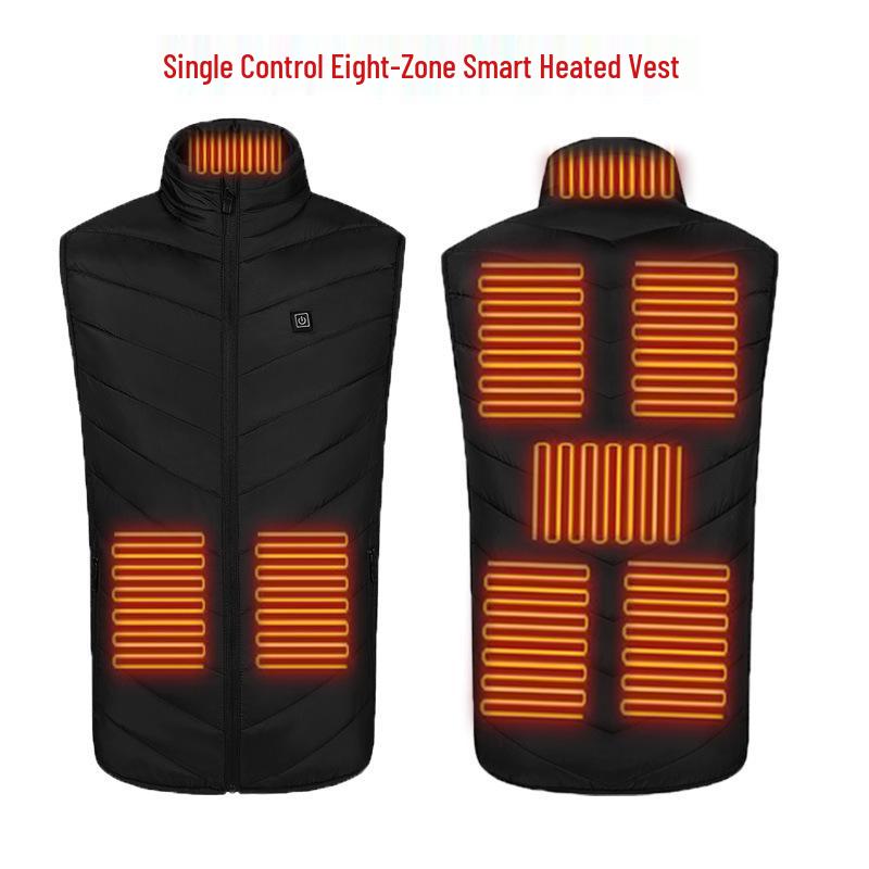 Vyhřívaná vesta se stojáčkem s USB nabíjením pro stálé teplo