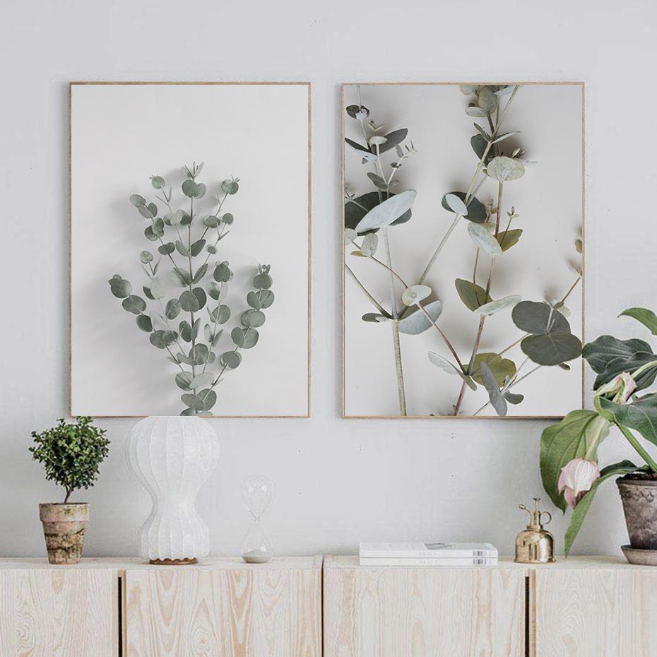 Botanical Eucalyptus Plant Canvas Paintings Nordic Simple Posters and Prints Interior for Living Room Hallway Home Cuadros Decor
