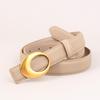 Womens Vintage Leather Belt Gold Buckle Dresses Jeans Fashion Accessory