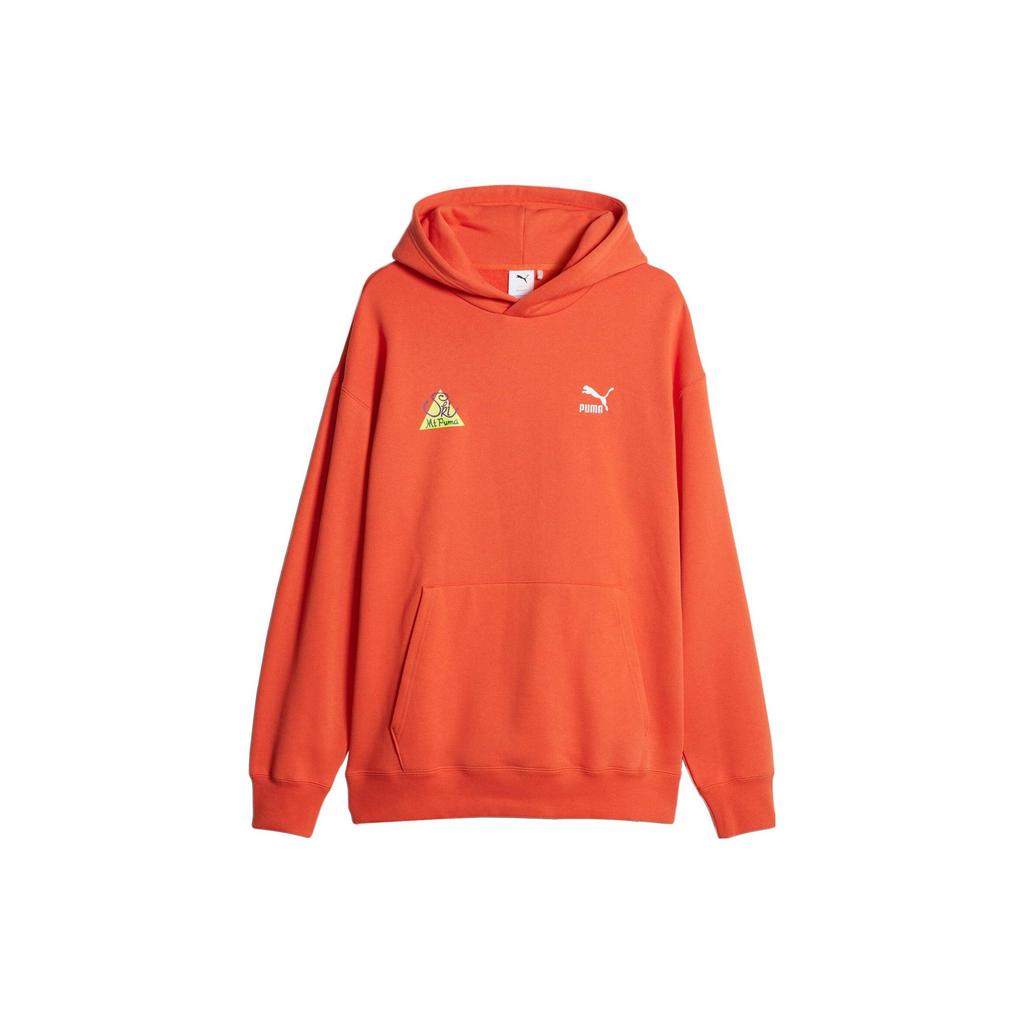 Puma Loose Fleece Casual Hoodie Men hoodies Orange-Red 620845-39