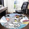 1pc Tom Jerry Adventure Office Round Area Rug, Bedroom Living Room Home Decor, Room Deco,  Offic A1016149