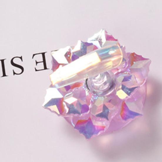 Lotus Shape Nail Display Stand Flexible Mini Practice Holder Aurora Showing Shelf Tools for Manicure