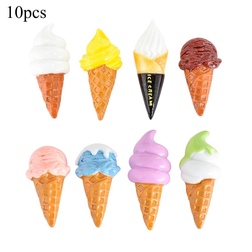 

10pcs Mini Ice Cream Resin Refrigerator Magnets Food Refrigerator Home Decor Gift Magnets Magnetic Refrigerador Home Decoration
