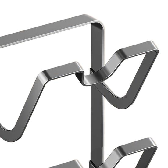 Countertop Pot Lid Kitchen Organizer with Spoon Pot Lid Holder While Cooking Rest Carbon Steel