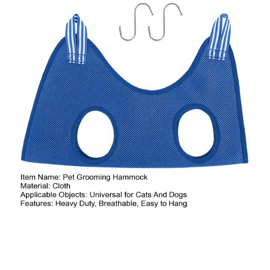 Dog Grooming Hammock Breathable Mesh Cat Grooming Hammock Pet Grooming Restraint Sling for Cats Small Medium Dogs Nail Trimming