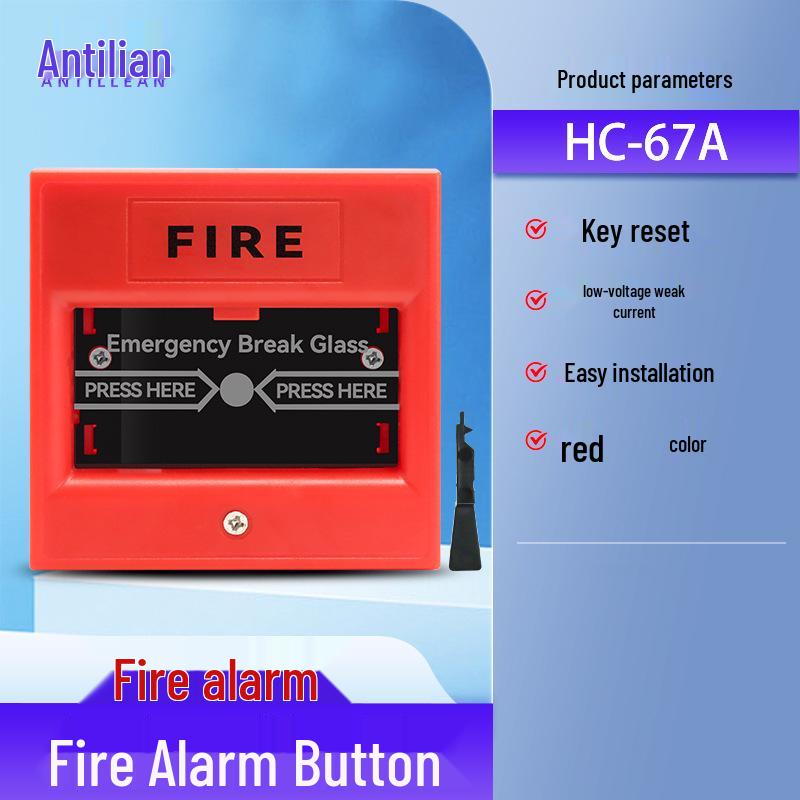 Grüne & Rote Hydranten-Alarmtafel mit manuellem Schlüsselschalter – Industrielle & Heimnutzung