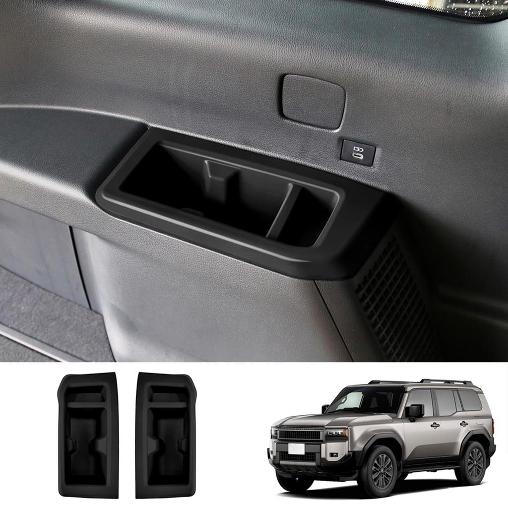 TopGTzolun Third Row Drink Holder for the New Land Cruiser 250 and Organize with Silica Gel for Stain Custom Interior 2-Piece (LC250) - Organize,