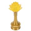 LED Flower Lamp Resin Metal USB Rechargble Buddhistic Lamp Flower Night Light for Display Decoration Faith Supplies