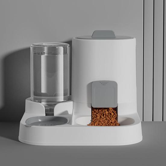 2-in-1 Automatic Cat Feeder And Water Dispenser Large Capacity Pet Food Feeder And Water Bowl for Small Medium Dogs Cats