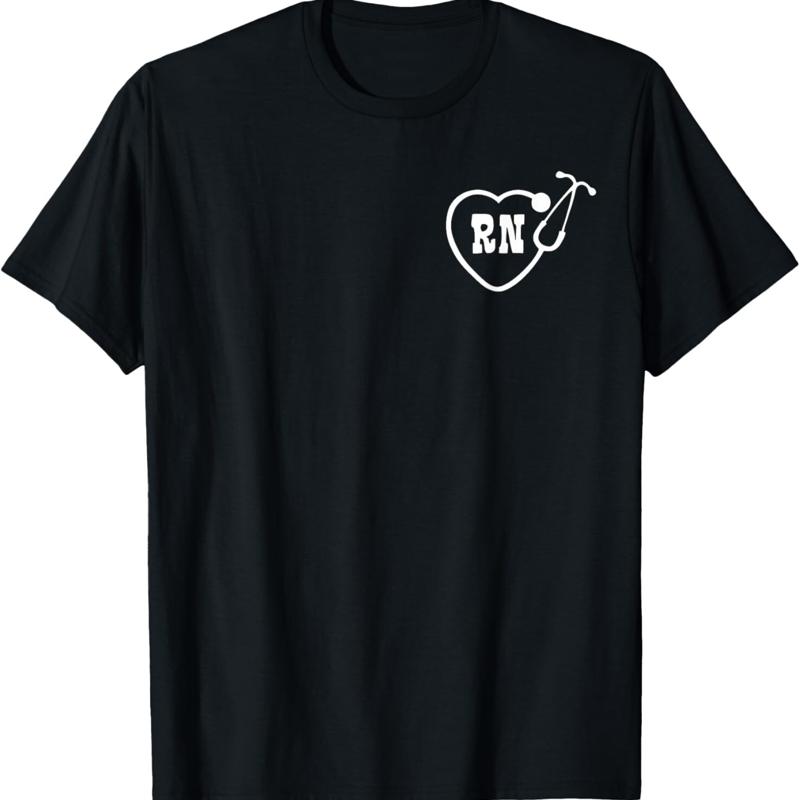 

RN Nurse Logo T Shirt - Men s Summer Cotton Graphic Tee S разноцветный