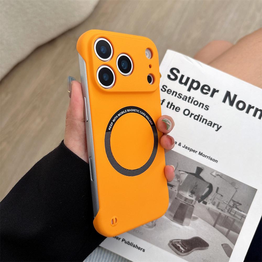 Borderless Magnetic Phone Case, Compatible with iPhone 11/12/13/14 and PROMAX 15/16/17, Drop Protection Cover