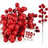Weihnachtsbaumdeko Künstliche Rote Beerenzweige Weihnachtsbeeren-Picks mit Stechpalmenbeeren für Weihnachten Winterurlaub Zuhause DIY-Schmuck