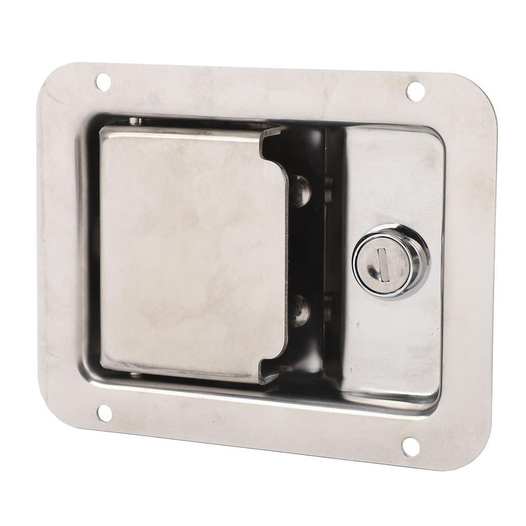 Tool Box Latch Stainless Steel 5.5x4.3in Flush Mount RV Toolbox Handle Lock with Keys Gasket for Caravan Truck RV