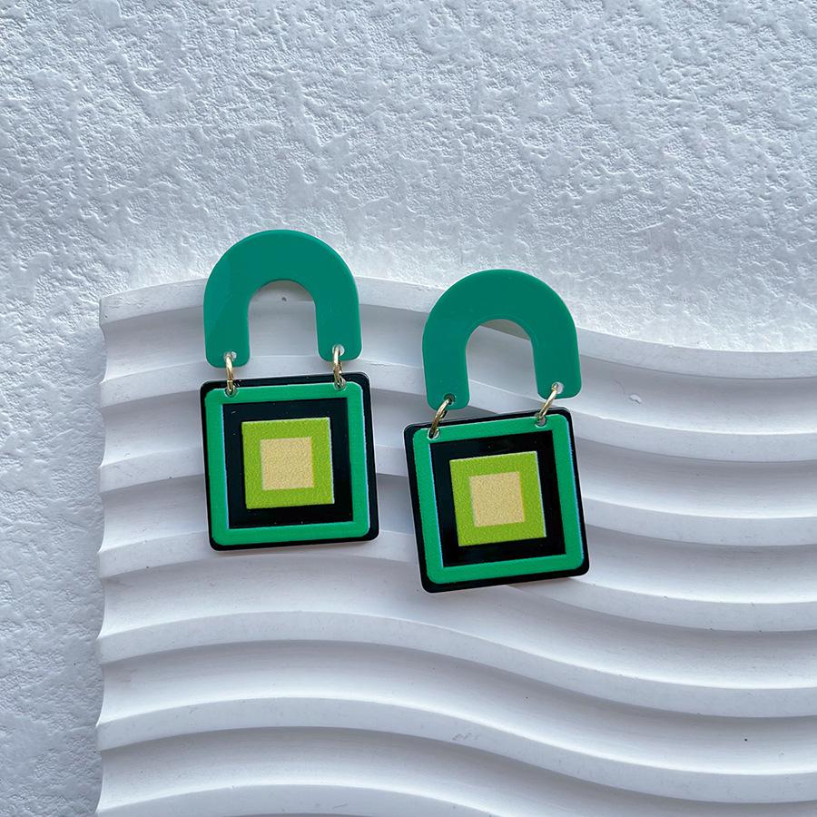 

Креативные акриловые геометрические серьги: Забавная форма сумки, нерегулярный INS-стиль для женщин и девушек