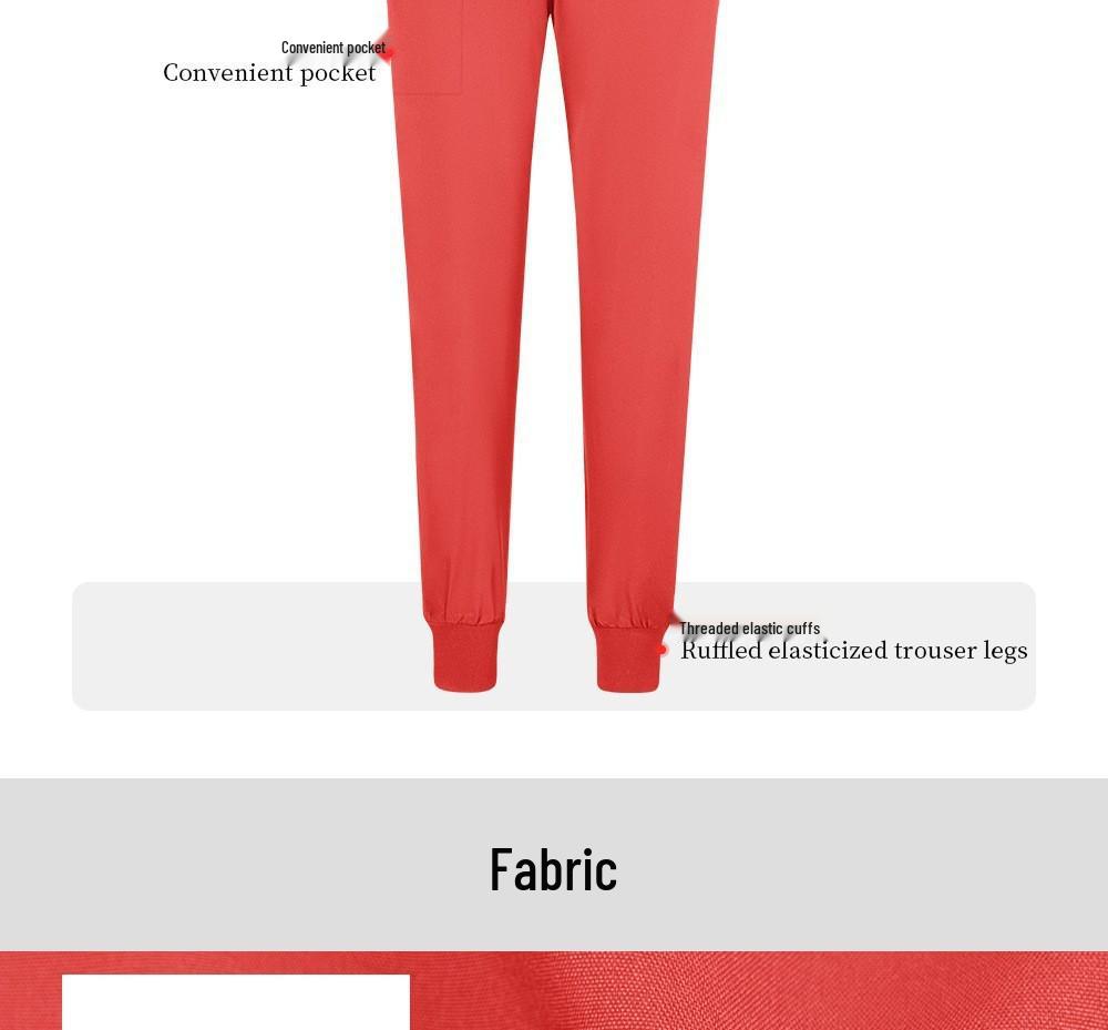 Dziecięcy Szpital Szybkoschnący Strój Pielęgniarski z Dekoltem w Serek - Zestaw Dwuczęściowy z Krótkim Rękawem