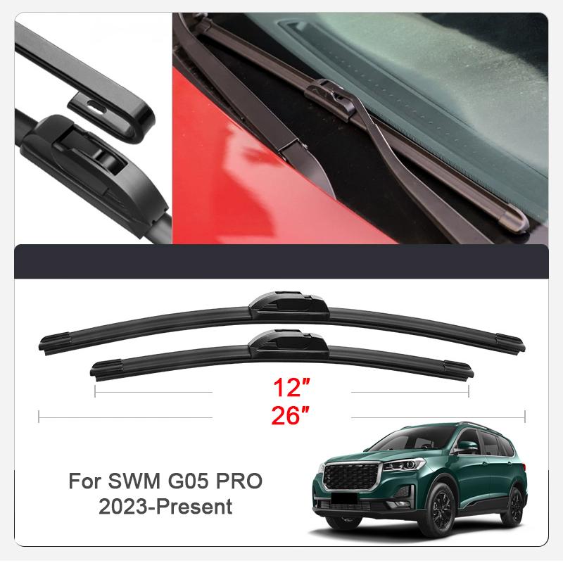 2PCS Car Blade Windshield Rubber Wiper For SWM 01 G01F G05 PRO 2023-2026 Cleaning Protect Auto External Accessory