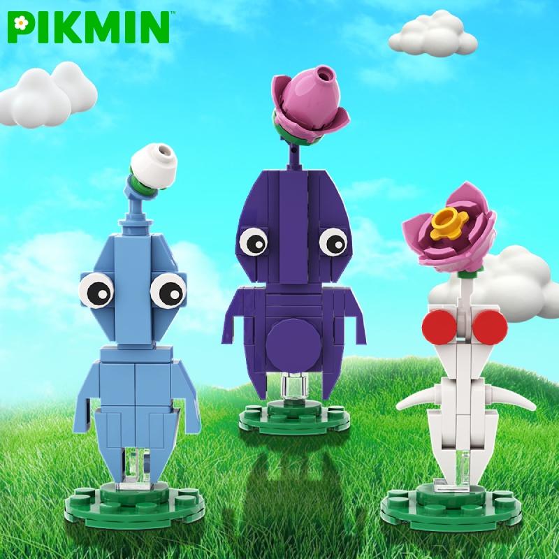 Pikmin Nintendo Action-Abenteuer-Spiel Bausteine Modell Kleinteil Kinder Puzzle Montagebausteine