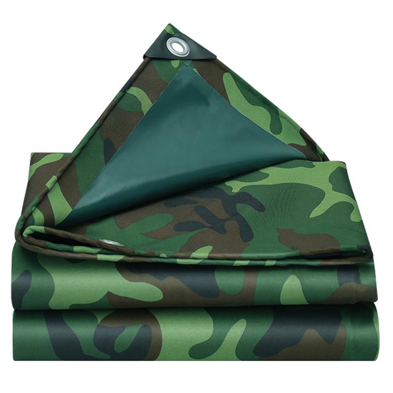 Outdoor Camouflage Canvas Heavy Duty Tarpaulin Truck Waterproof Tarp Cover Anti Aerial Photography Canopy Oxford Cloth Tent 1.35x1.35m