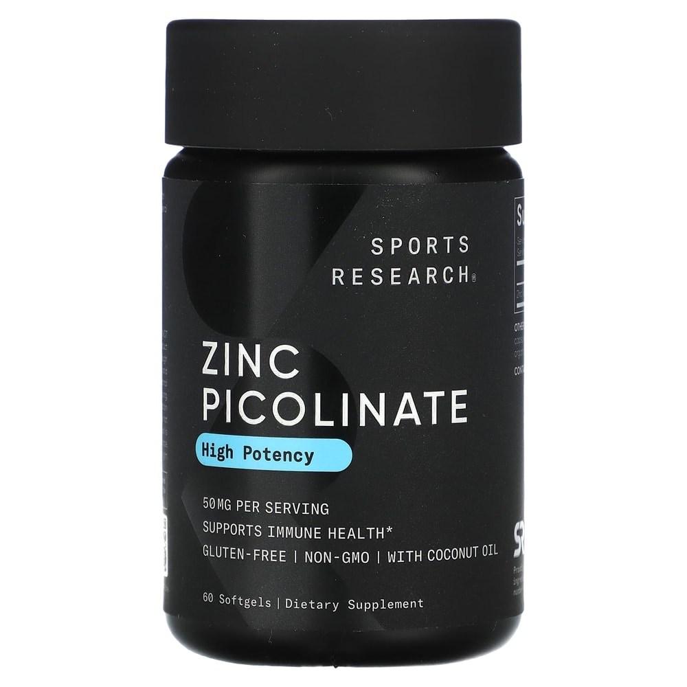Sports Research Zinc Picolinate 50mg Softgels 60 Tablets 1 pcs
