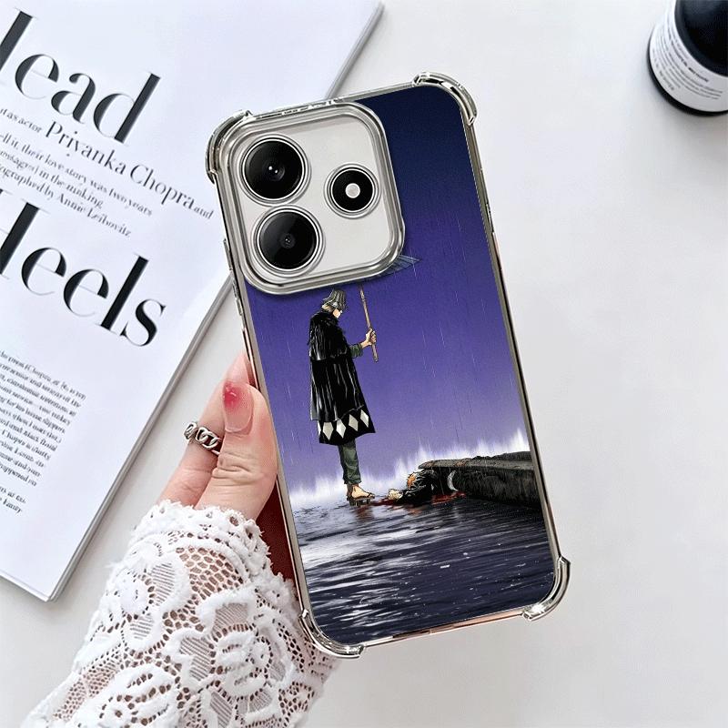 Bleach Kisuke Urahara Plating Phone Case For Xiaomi Redmi Note 14 15 Pro Plus 13 12 11 11S 11T 10 9S 9 5G Anti-Fall Airabag Cove