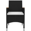 Vidaxl 3-Cz. Garden Furniture Set With Cushions, PE Rattan And Glass