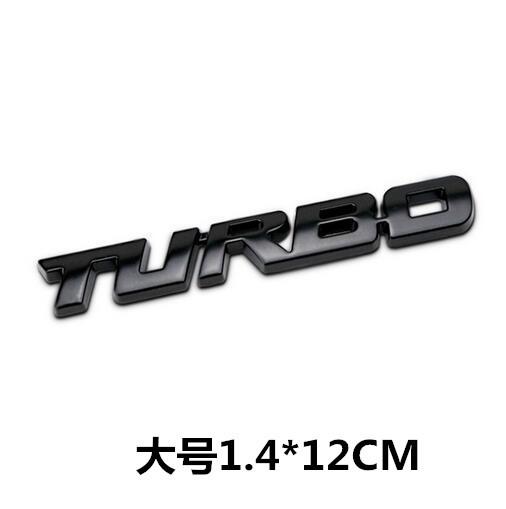 

Car alloy modified turbocharged turbo metal car sticker sports body sticker car tail side decorative sticker A01 #6 чёрный