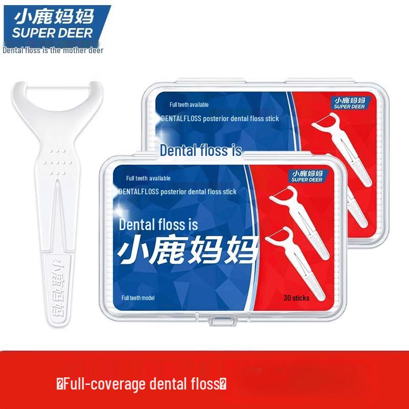 FAWNMUM Ultra-Fine Dental Floss Picks for Back Molars