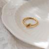 Gold-Plated Knotted Wire Ring for Women - Trendy Fashionable Index Finger Design