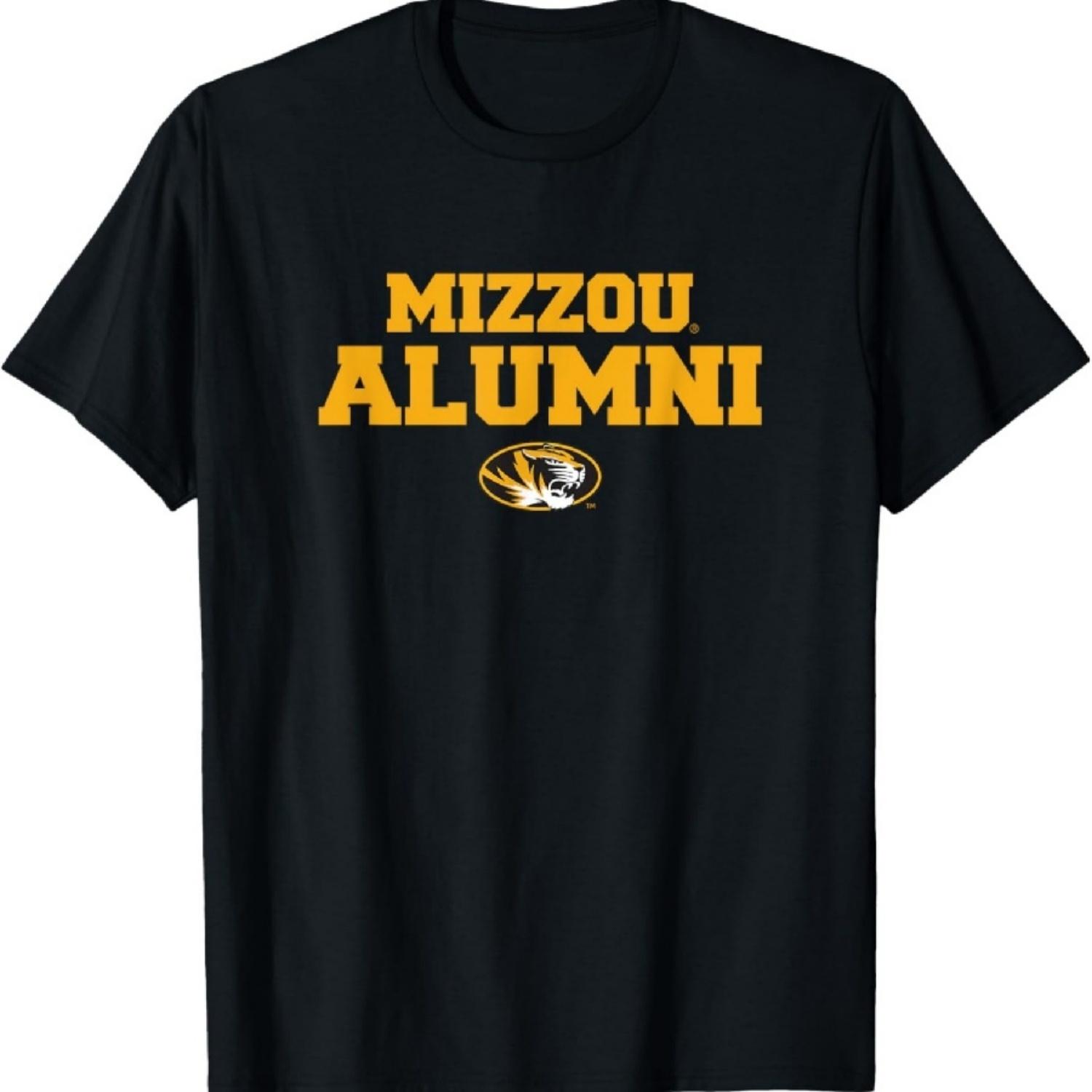 

University of Missouri Mizzou Tigers Alumni with Logo T-Shirt XXXXXL чорний