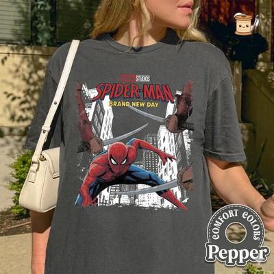 Spider-Man Brand New Day Shirt, Retro Mcu Comic Cover Tee, Spidey Shirt, Comfort Colors Superhero Fan Gift, Family Trip Tee