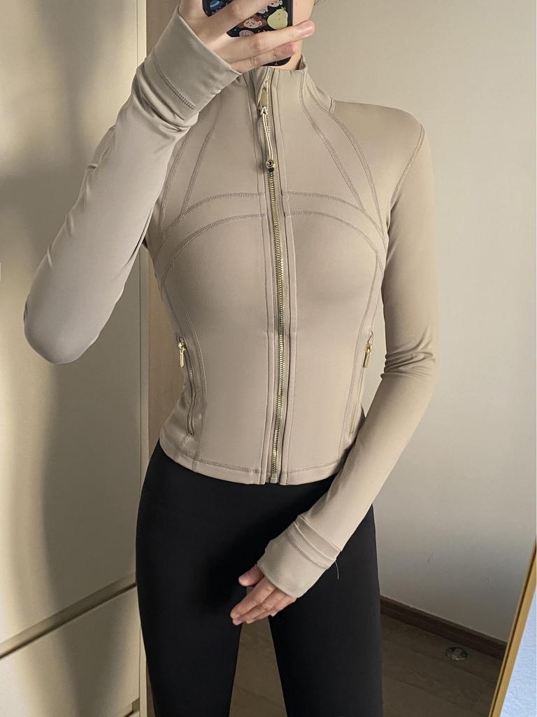 Luludarling Women's Slim Fit Stand-Up Collar Yoga Jacket