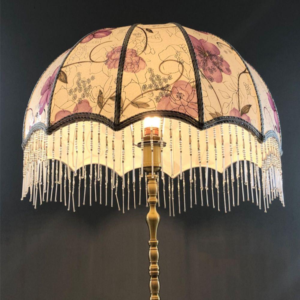 Beaded Fringe Lamp Shades Fabric Lace Light Shades European Tassel Lamp Shade