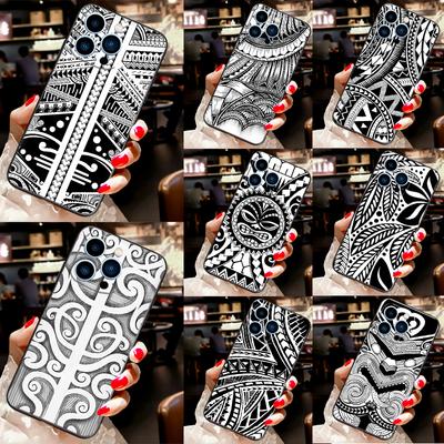 Carcasă Tribală Maori Polineziană Samoană Pentru iPhone 13 12 11 14 Pro Max XS Max XR X 6S 7 8 Plus SE 2020 Capac Spate Carcasă Telefon