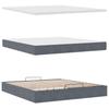 Enjoy a Restful Night S Sleep with This Ottoman Bed with Mattress In Dark Gray 160 X 200 Cm Velvet Fabric