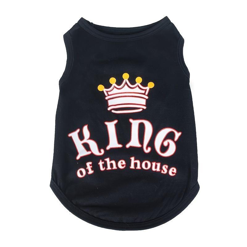 

Новая одежда для собак, тонкий дышащий жилет Cat King, одежда для домашних животных XS чёрный