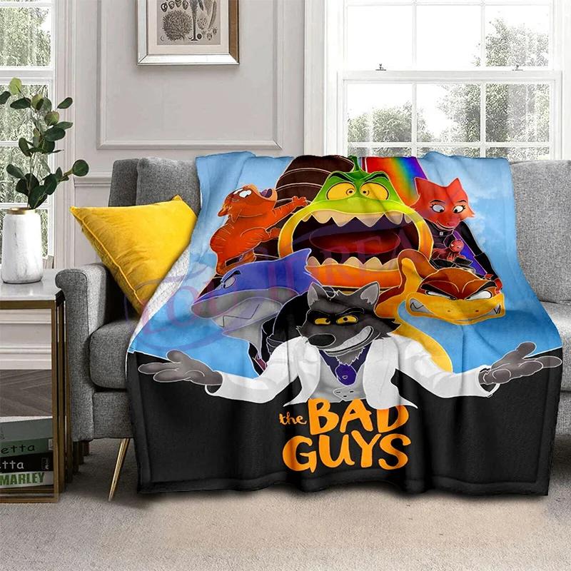 The Bad Guy Decken, superweiche Cartoon-TBG-Flanelldecke, warme, leichte Kinderbettwäsche, Sofa, Sofa, Stühle, alle Jahreszeiten