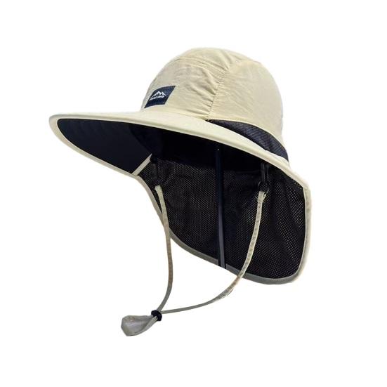 Sun Hat Adjustable Drawstring UPF 50+ Breathable Mesh Sides Quick-Dry Lightweight Collapsible Travel Hat