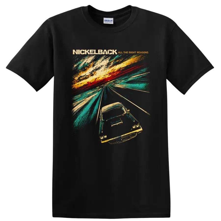 Nickelback All The Right Reasons Road Car Rock Band Graphic Vintage T Shirt Tee