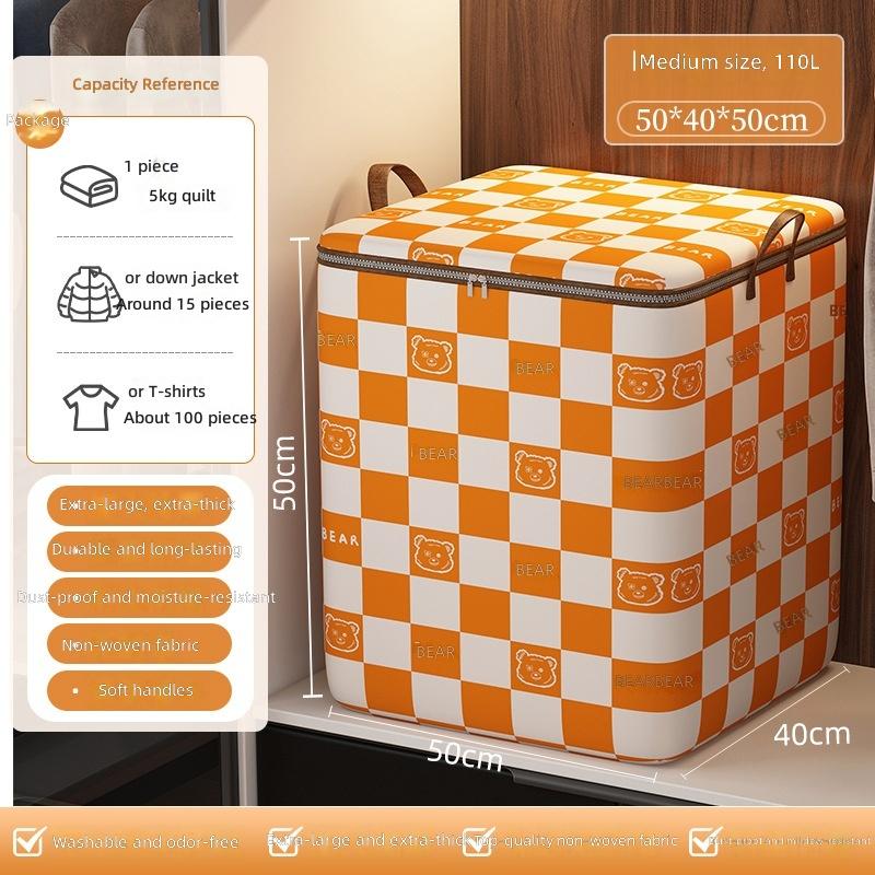 Large Capacity Vacuum Storage Bags For Quilts Clothes Seasonal Moving Organizer Thick Non Woven Compression Storage Bag
