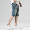 New Style of Men's Denim Shorts In Summer Thin Hong Kong Style Retro Versatile Mid-sized Pants