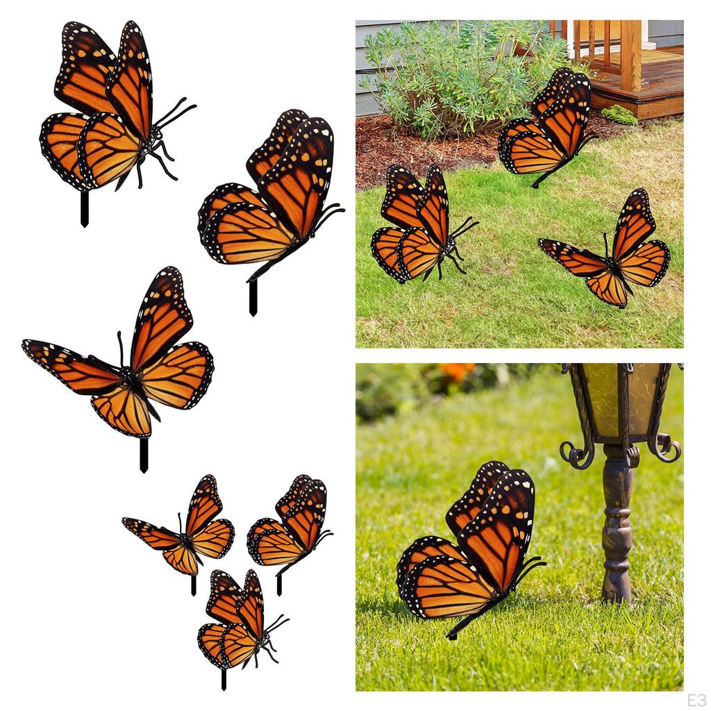 Butterfly Garden Decor Handcrafted Metal Art for Outdoor