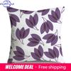 Simple Geometric Purple Floral Print Pattern Cushion Cover Home Living Room Sofa Car Decoration Square Pillow