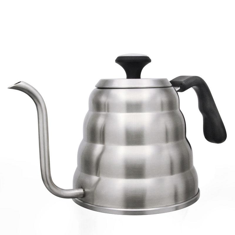 1L stainless steel coffee pot with thermometer coffee box kettle goose neck kettle coffee bottle kitchen utensils kitchen accessories | coffee pot