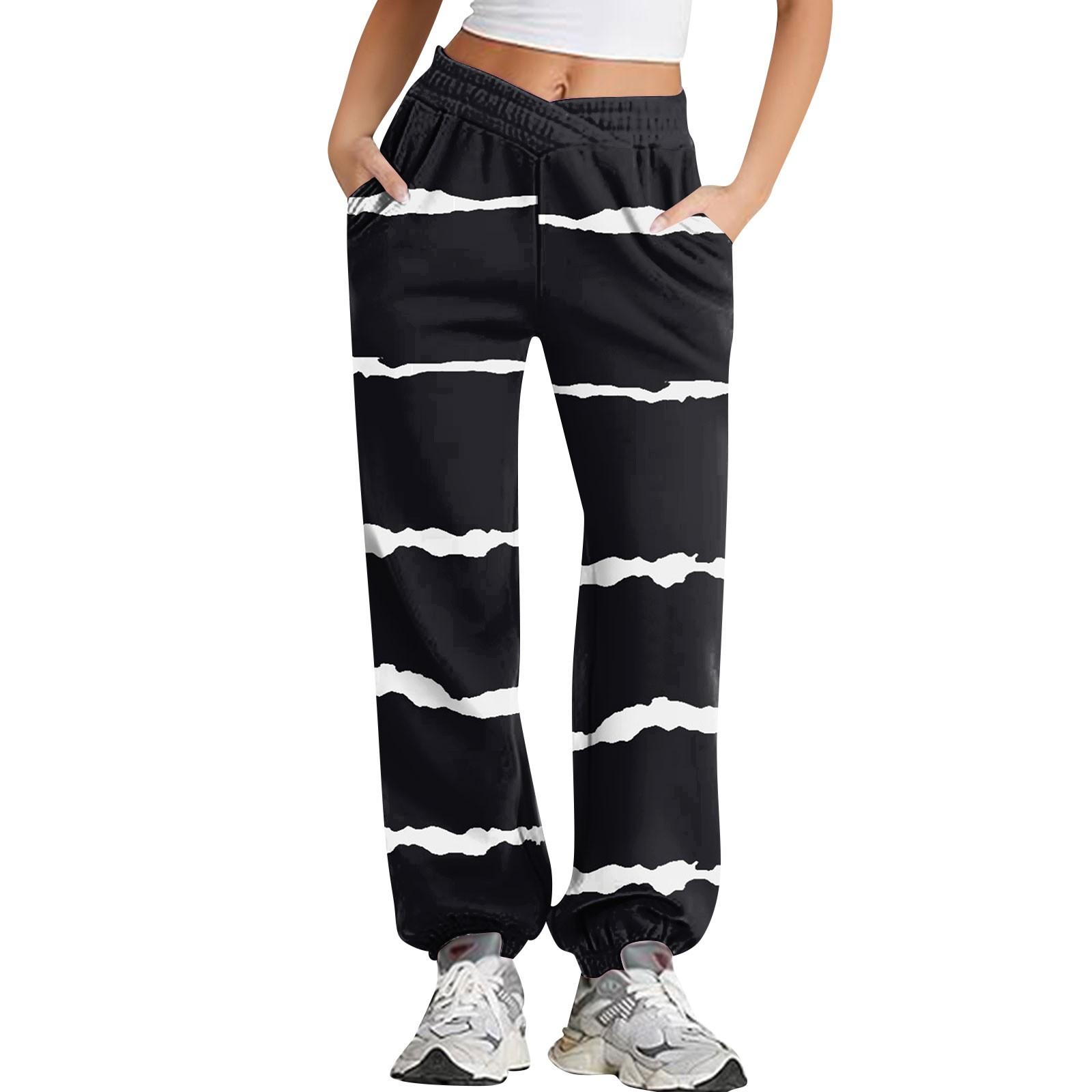 Женские повседневные модные спортивные штаны с принтом — фото 3