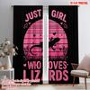2pcs 2D Flat Printing Curtain Just Loves Lizards Polyester Without Electricity Festive Holiday Use for Holiday Decor