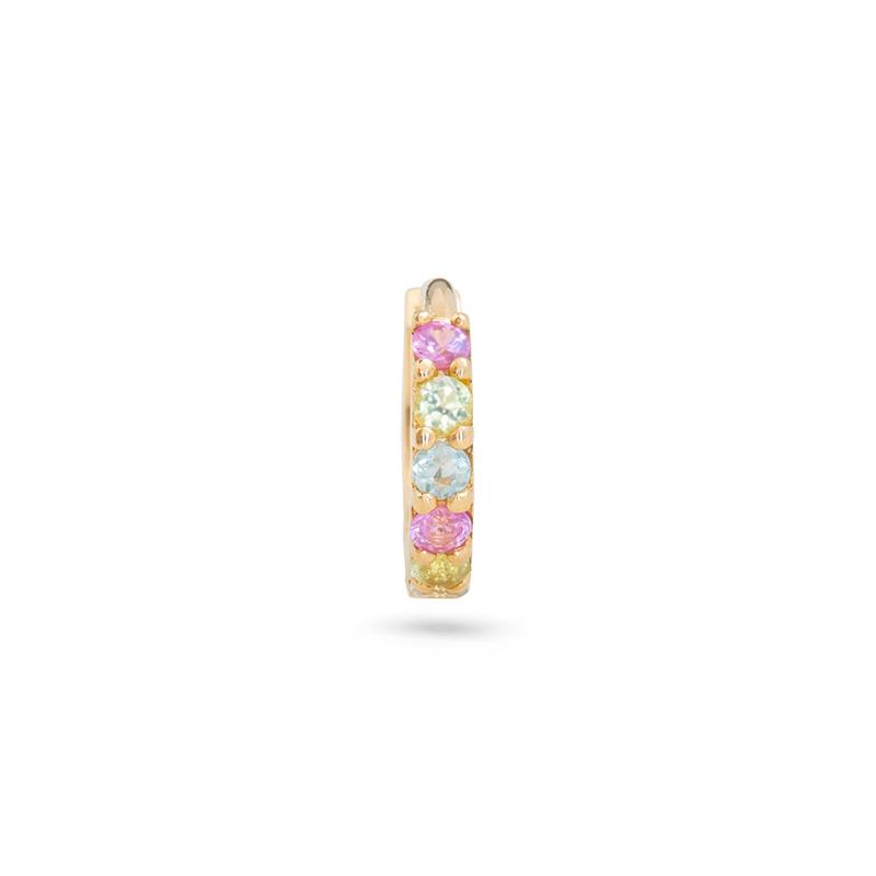 Exquisite 925 Silver & 14K Gold-Plated Colored Cubic Zirconia Mini Stud Earrings for Women Trendy Fashion Jewelry